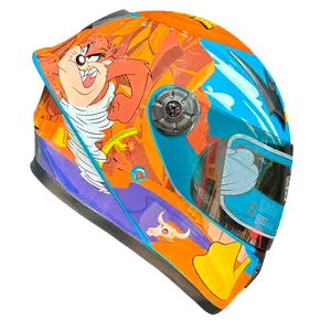 Casco Integral Edge Champions Looney Tunes Kids Doble Visor Interno Ahumado